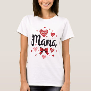 T-shirt Mama Heart & Bow