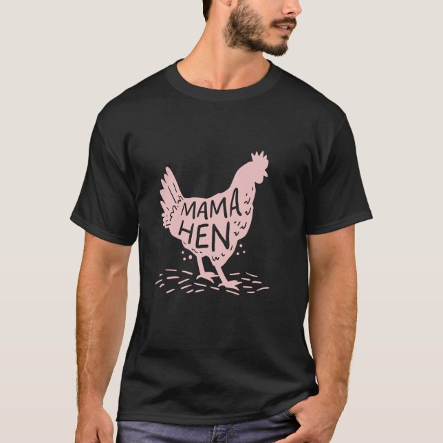T-shirt Mama Hen Cute Chicken (Devant)