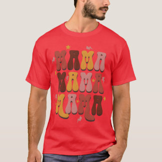 T-shirt Mama Hippie Sublimation pour mère pour maman rétro