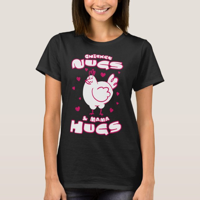 T-shirt Mama Hugs Chick Chicken Eglise   (Devant)