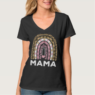T-shirt Mama Leopard Arc-en-ciel Cheetah Imprimer Momie Gr