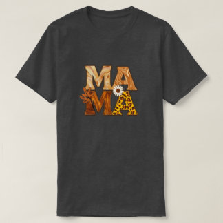 T-shirt Mama Leopard Daisy Fall Vibe