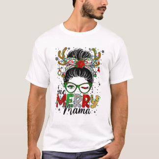 T-shirt Mama Leopard Messy Bun