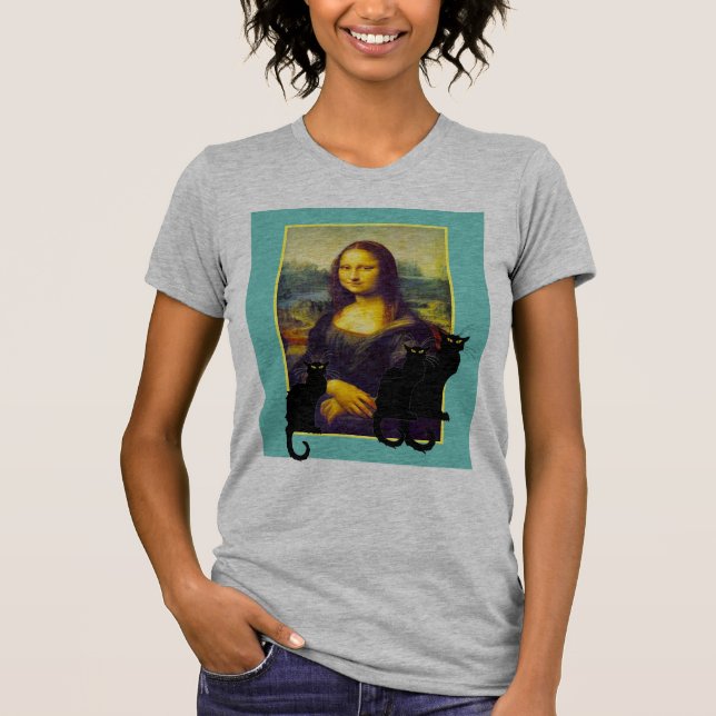 T-shirt Mama Lisa et Les Conversations Noir (Devant)