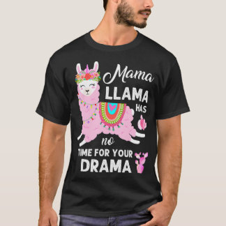 T-shirt Mama Llama Fête de la Petite Mère Fille Cactus