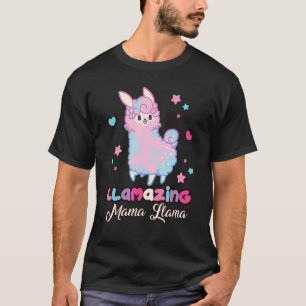 T-shirt Mama Llama Maman de l'Anniversaire Fille Llamazing