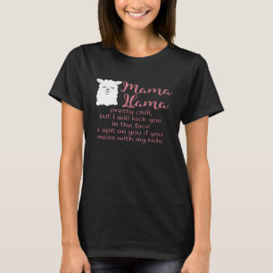 T-shirt Mama Llama Maman Vie Pas de désordre avec mes enfa