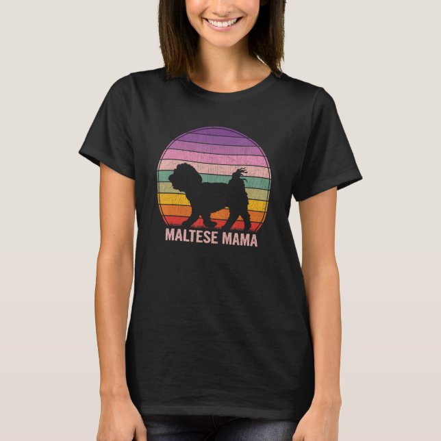 T-shirt Mama Maltaise Graphique Rétro Maltaise (Devant)