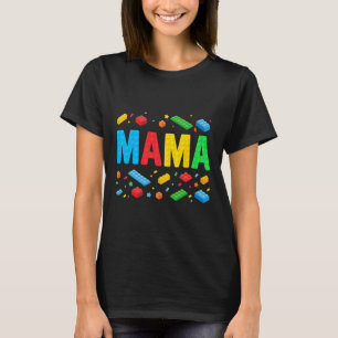 T-shirt Mama Master Builder Blocs de briques Blocs Funny M