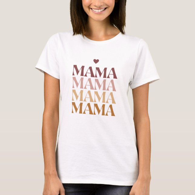 T-shirt Mama Mère's Day Retro (Devant)