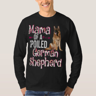 T-shirt Mama of A Spoiled German Shepherd Mother's Day Flo