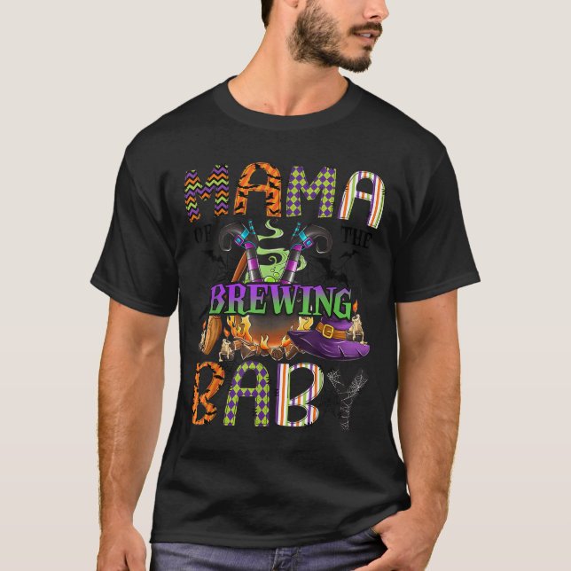 T-shirt Mama Of Brewing Baby Halloween One Soky Mama  (Devant)