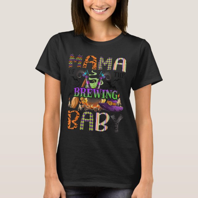T-shirt Mama Of Brewing Baby Halloween One Soky Mama  (Devant)