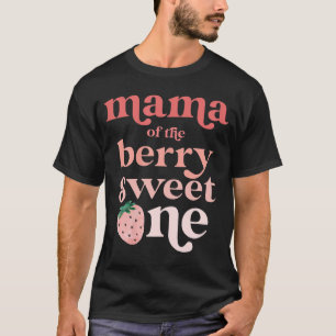 T-shirt Mama of the Berry Sweet One Strawberry First Birth