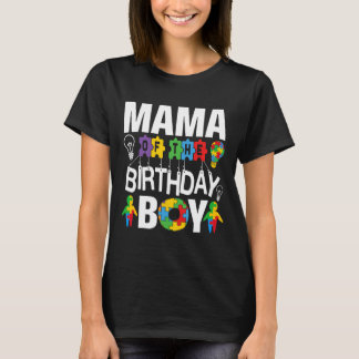 T-shirt Mama Of The Birthday Boy Autism Mom 