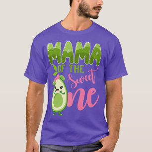 T-shirt Mama of the Sweet One 1st Birthday Avocado Girl Fi