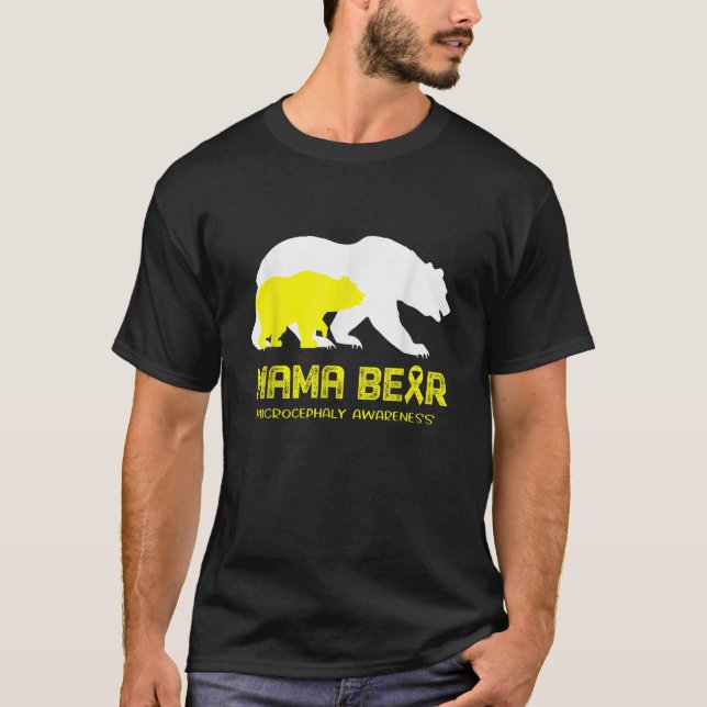 T-shirt Mama Ours Microcéphalie Sensibilisation Pour Les F (Devant)