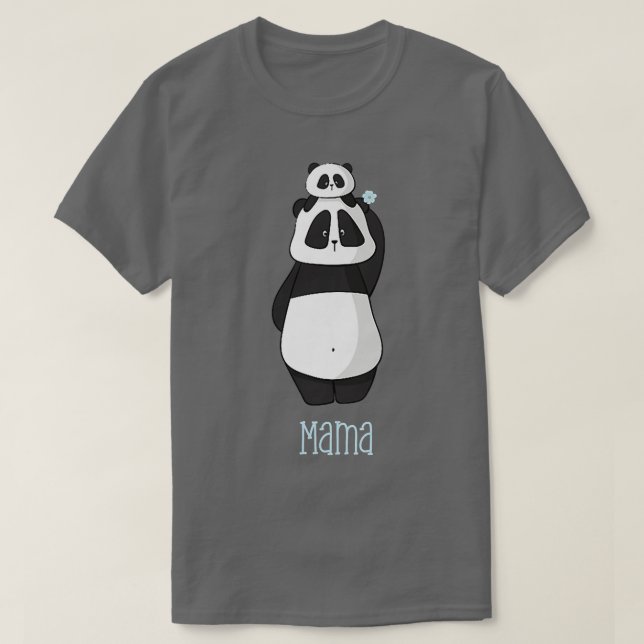 T-shirt Mama Panda Bear Cute Baby Shower Premium  (Design devant)