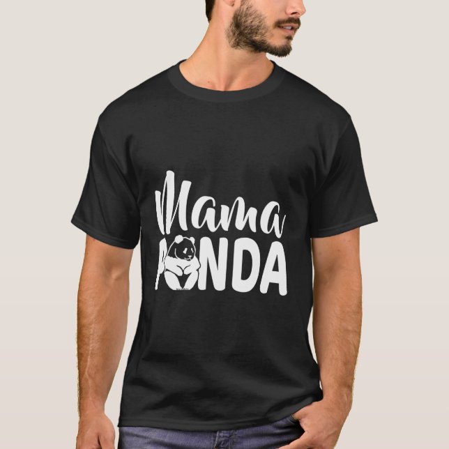 T-shirt Mama Panda Pour Maman (Devant)