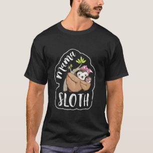 T-shirt Mama paresse avec mignonette bébé paresse mignonne