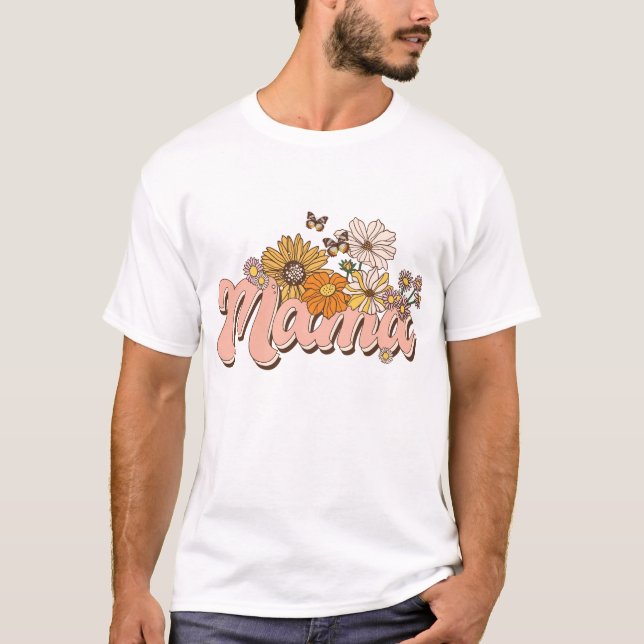 T-shirt Mama Retro Floral (Devant)