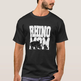 T-shirt Mama Rhino Maman Rhinoceros, Mignonne Drôle Pour M
