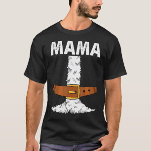 T-shirt Mama Santa Claus Costume Noël Correspondant Famill