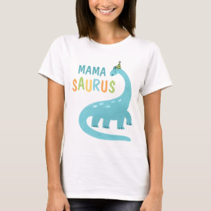 T-shirt Mama Saurus Maman De L'Anniversaire Garçon Dinosau
