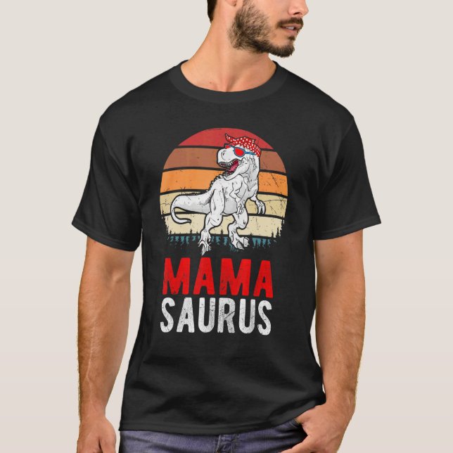 T-shirt Mama Saurus   Vintage Dinosaurs Dinosaurs (Devant)