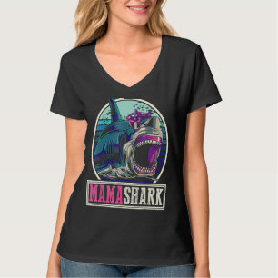 T-shirt Mama Shark Ocean Maman Animal Sea Monster Mères Da