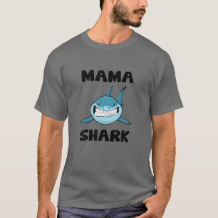 T-shirt Mama Shark T Family Matching maman Maman Femmes Ja