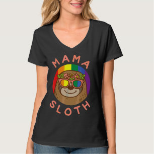 T-shirt Mama Sloth Lgbtq Rainbow Flag Gay pride Ally Gay M