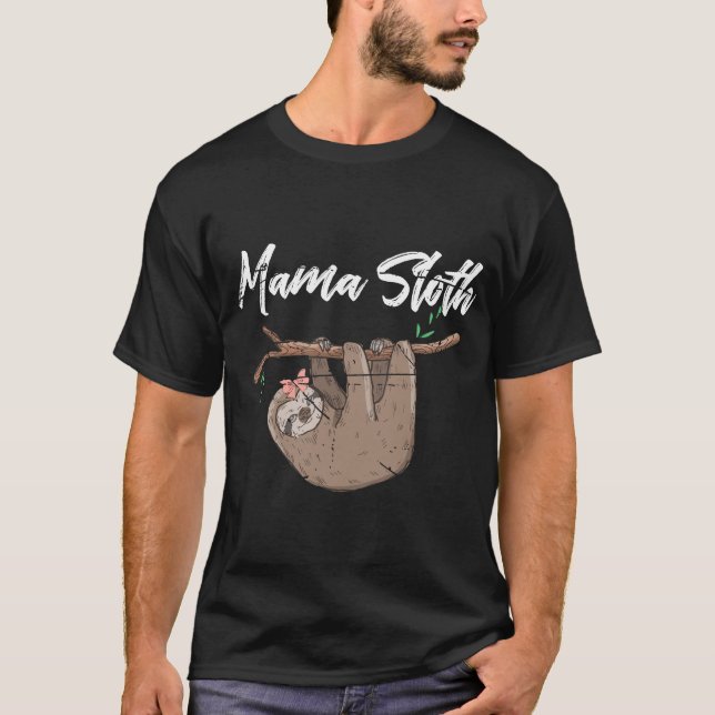 T-shirt Mama Sloth Pet Maman (Devant)