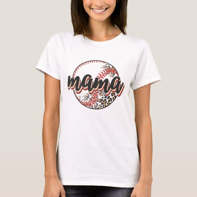 T-shirt Mama Softball (Devant)