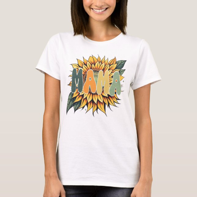 T-shirt MAMA Sunflower (Devant)