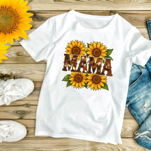T-shirt Mama Sunflowers Cadeau pour la fête des mères tend