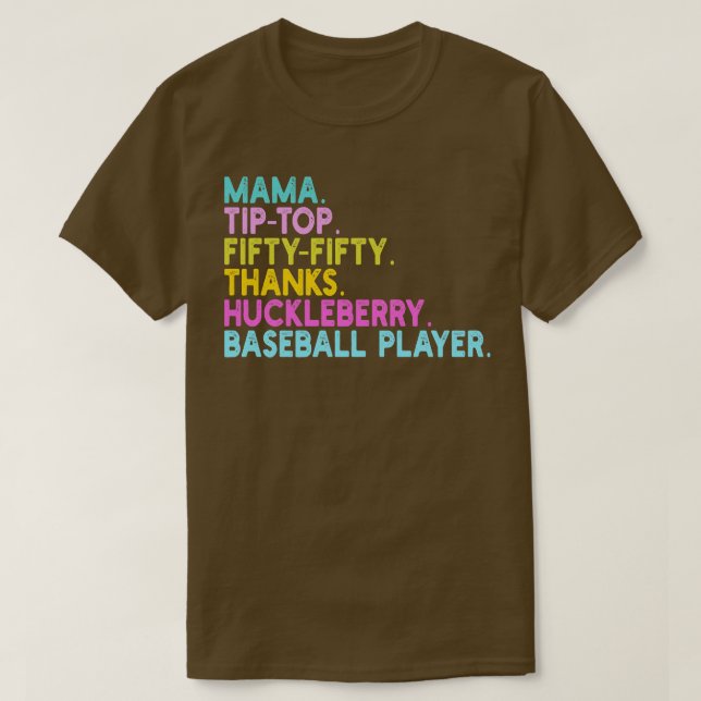 T-shirt mama tiptop cinquante merci huckleberry baseball (Design devant)