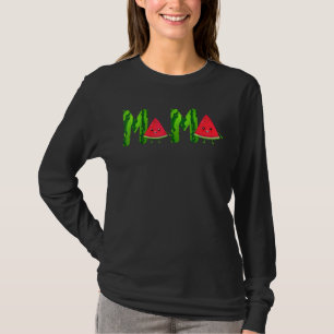 T-shirt Mama Watermelon Fruit d'été Fruit Grande fête des