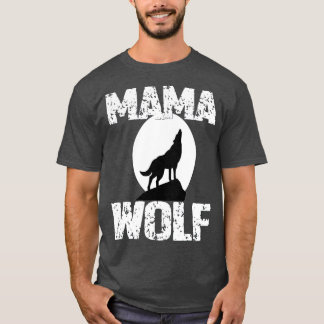 T-shirt Mama Wolf Correspondance cadeau Famille Ribe Wolfs