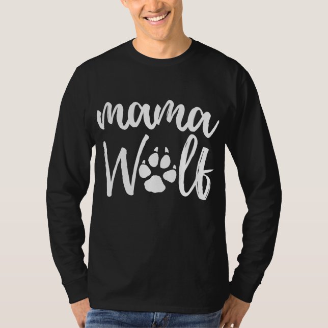 T-shirt Mama Wolf Wolves Wild Lover Maman Mère Femmes Cade (Devant)