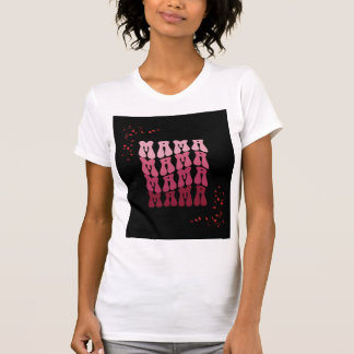 T-shirt MAMA x 4 thème rose