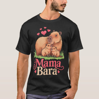 T-shirt Mamabara Capybara Drôle de Famille de Capy Maman F