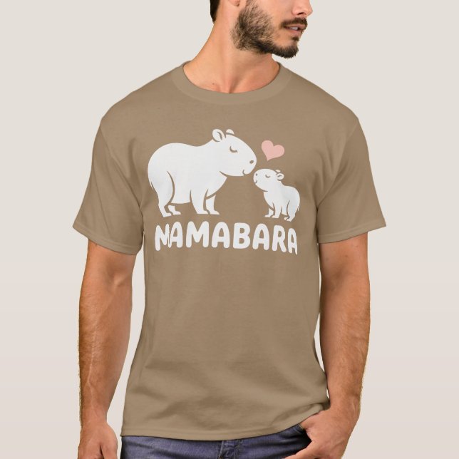 T-shirt Mamabara Capybara Mère vintage (Devant)