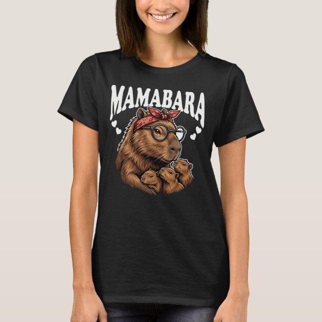 T-shirt Mamabara Mère Capybara (Devant)