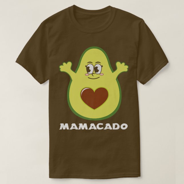 T-shirt Mamacado Amusant Avocado Mama Maman Maman Pun Matc (Design devant)
