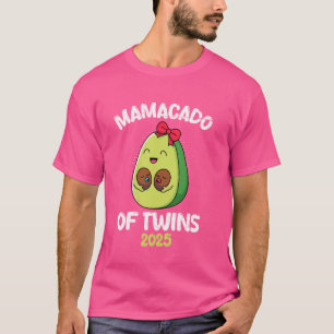 T-shirt MAMACADO DE TWINS 2025 Funny Twin Mom Advocado