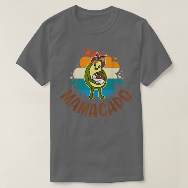 T-shirt Mamacado, Femme Avocado Pour Filles, Mignonne Mama (Design devant)