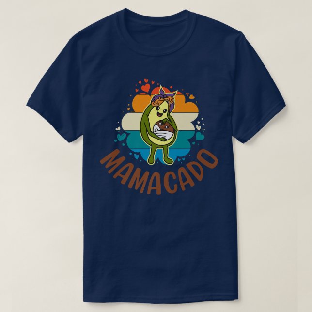 T-shirt Mamacado, Femme Avocado Pour Filles, Mignonne Mama (Design devant)