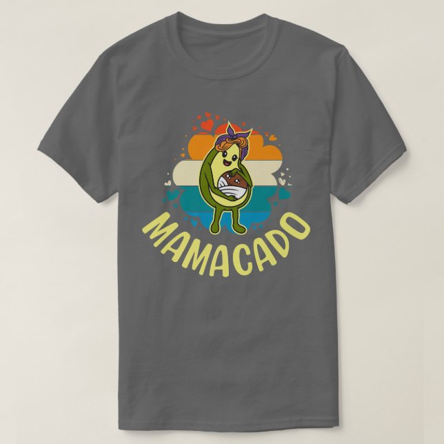 T-shirt Mamacado, Femme Avocado Pour Filles, Mignonne Mama (Design devant)