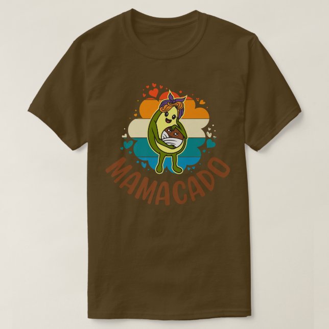 T-shirt Mamacado, Femme Avocado Pour Filles, Mignonne Mama (Design devant)